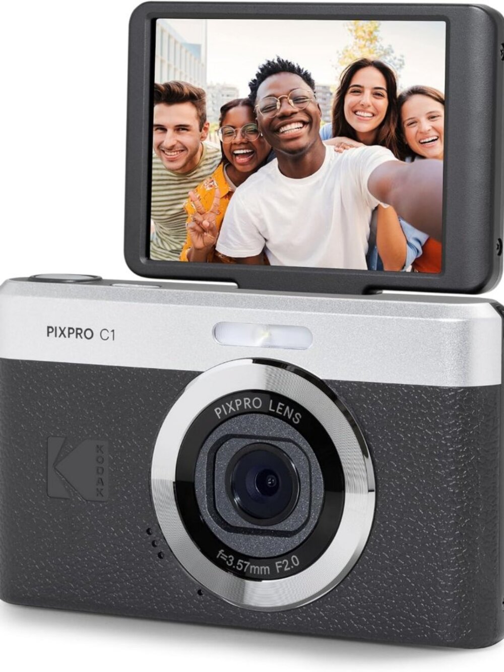 Compact 13MP Digital Camera with 26mm Fixed Lens - Lightweight & Portable